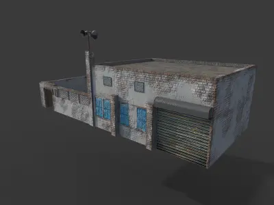 Village Mosque Low-poly 3D model