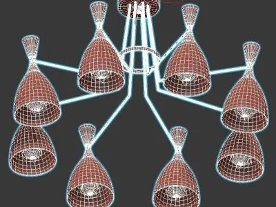 lumion light chandelier - gold 3D model
