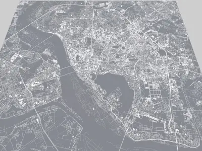 Cityscape Hanoi Vietnam 3D model