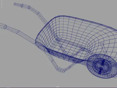 wheelbarrow Low-poly 3D model