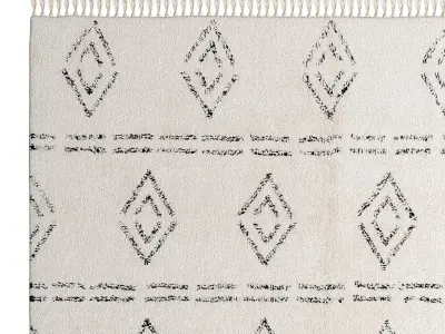 Washable Cotton Rug Naomi Cream By Benuta 3D model