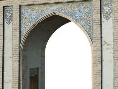 old islamic turkish arch set 143 Low-poly 3D model