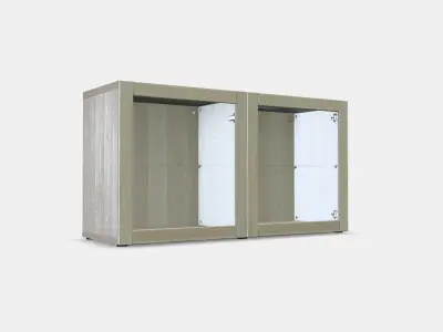 BESTA Shelf unit with glass doors 8 Low-poly 3D model