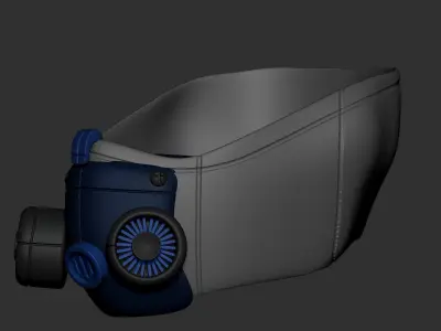 gas mask  helmet high poly sculpt 3d printable 3D model 3D model