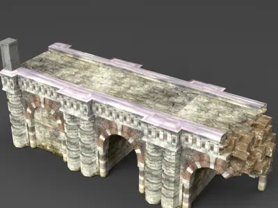 Bridge Modular Low-poly 3D model