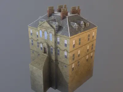 Cumbernauold House Low-poly 3D model