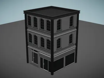 Low Poly Apartment Low-poly 3D model