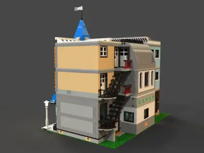 Lego Area Low-poly 3D model