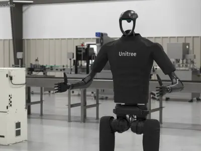  Unitree Robot Humanoid with Dexterous Hands Rigged for Cinema 4D 