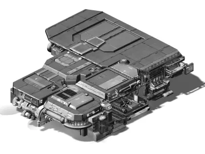 Spacecraft - Ground Platform 03 3D model