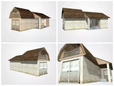 Garage barn 3D model