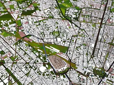 Milan Milano City of Italy Europe 3d model Low-poly 3D model