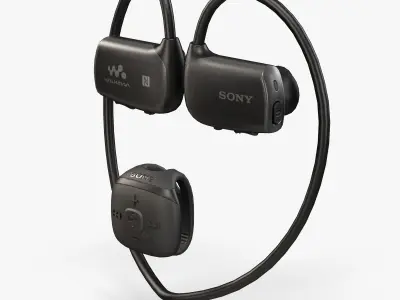 Sony Walkman NWZ-WS613 bluetooth sports wearable mp3 player Low-poly 3D model