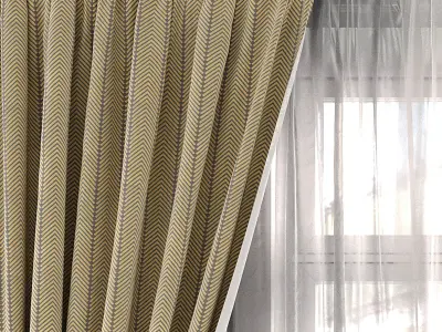 Curtain Set 490C 3D model