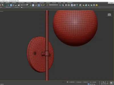 RED NEW WALL Low-poly 3D model
