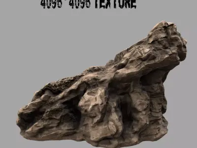 Rock Low-poly 3D model shop
