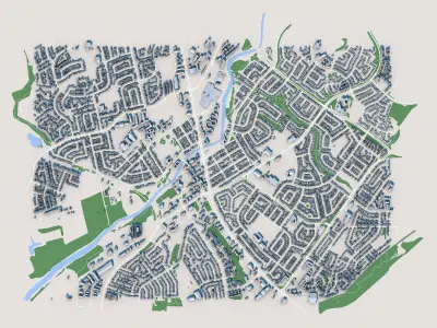 Alberta City Canada 3D model