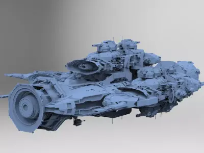 Alien Stargate Ship 1 3D 3D model