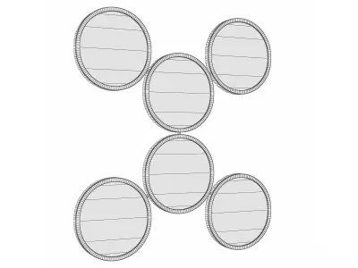 Mirror in a metal frame GZ-M1073 3D model
