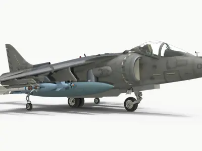  AV-8B Harrier II Attack Aircraft Gray 