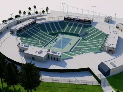 Dignity Health Sports Park - Tennis Center Carson - Los Angeles 3D model
