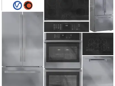 GE Appliance Collection Set 02 3D model