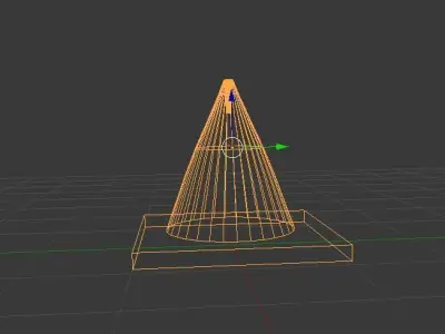 traffic cone construction cone low poly Free low-poly 3D model