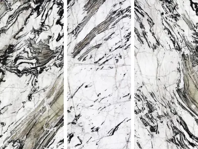 Explosion black marble 3D model