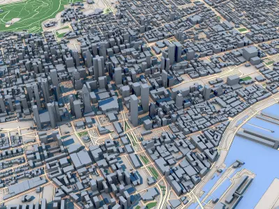 Montreal City Canada 3D model