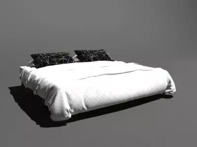 cama linea smooth Low-poly 3D model