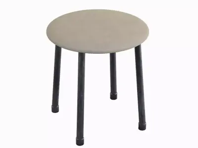 Steel Stool E 01 3D model