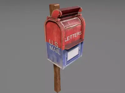 Mailbox mail box Low-poly 3D model