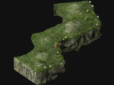 Explore the mountains - hillside - mountain road 2 3D model