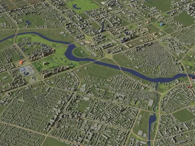 Astana Kazakhstan - city and urban 3D model