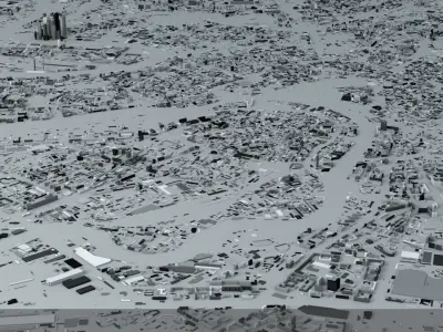 Moscow Streets and Buildings 3D model