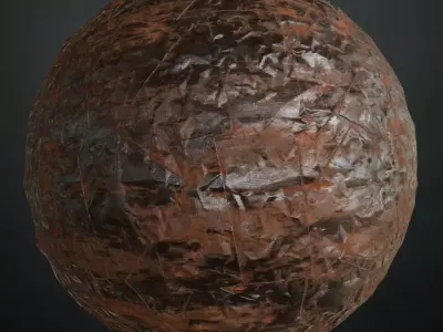 Corroded Triangular Hammered Rusty Metal Plates PBR Seamless Texture