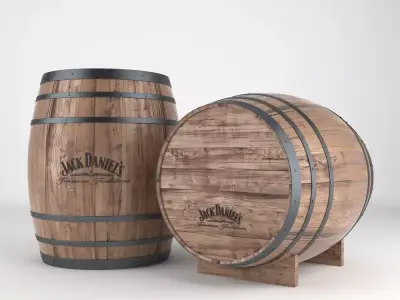 Jack Daniels Whiskey Barrel 3D model