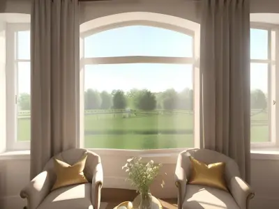 HDRI Skybox Aesthetic Bedroom Low-poly 3D model