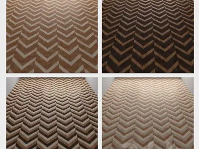 wood floor 4 types 3D model