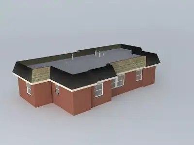 Quad Housing single unit Free 3D model