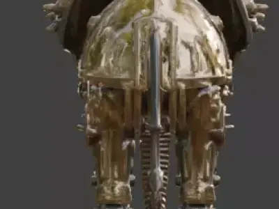 Steampunk Mechanical Elephant Automaton 3D Model  Low-poly 3D model