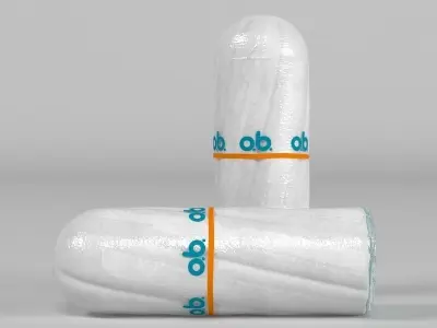 Tampon bottle of toilet paper 3D model