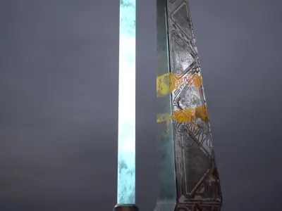 Sci Fi - Cyberpunk Street Light Low-poly 3D model