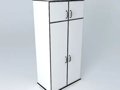 wardrobe cabinet with two doors Free 3D model
