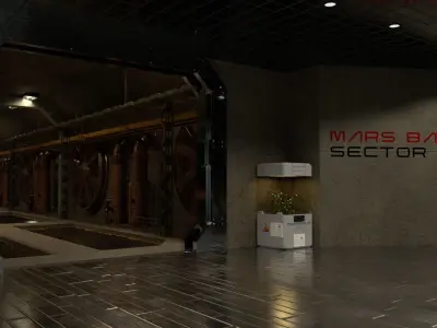 Sci-fi factory 3D model purchase