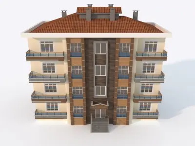 Apartment 01 apartment building 3D model