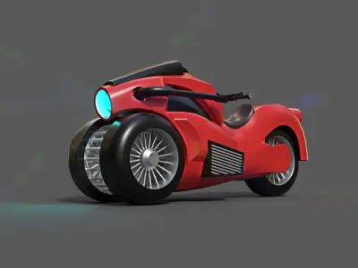 Sci-fi Bike Game Ready 3 3D model