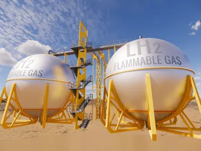 Sci-fi Spherical Tank 002 3D model