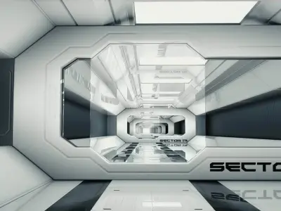 Sci Fi Corridor 3D model 139