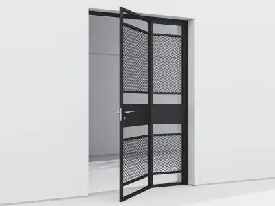 Aluminium door 28 3D model